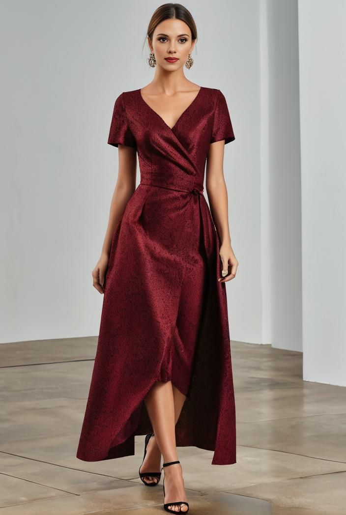 Sleeve Ruffled Lace Evening Dress