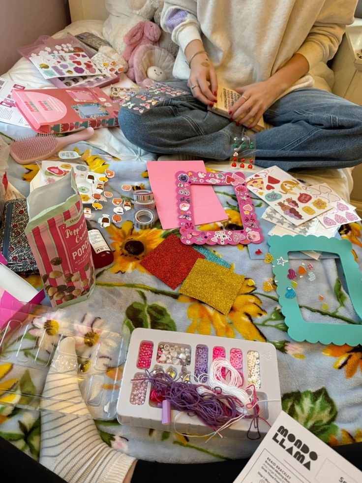 Girl doing craft